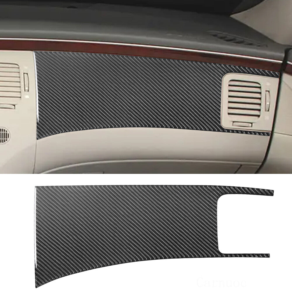 2PCS Carbon Fiber Passenger Side Dash Sticker Trim for Hyundai Azera 2006-2011