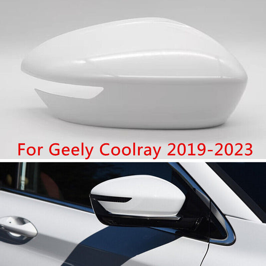 White Mirror Cover for Geely Coolray 2019-2023 Rearview Door Mirror Shell Cap RH