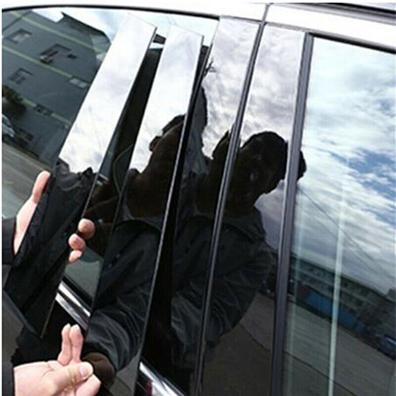 Piano Black Pillar Post Door Window Molding Strip Trim for Chevy Equinox 05-2009