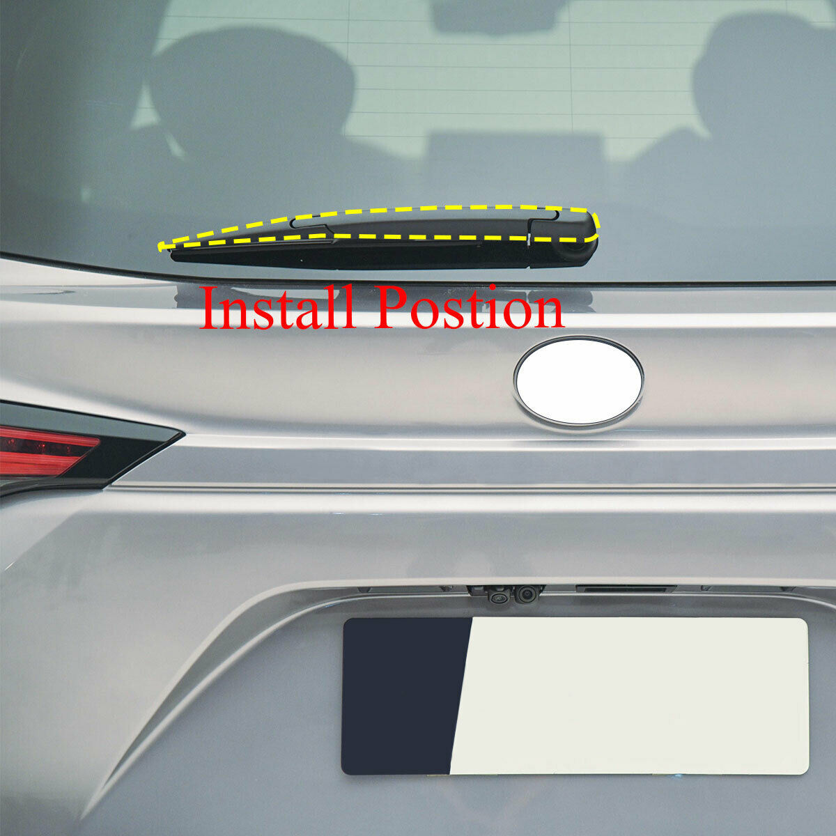Carbon Fiber Style Rear Window Rain Wiper Cover Trim For 2021-2023 for Toyota for Sienna