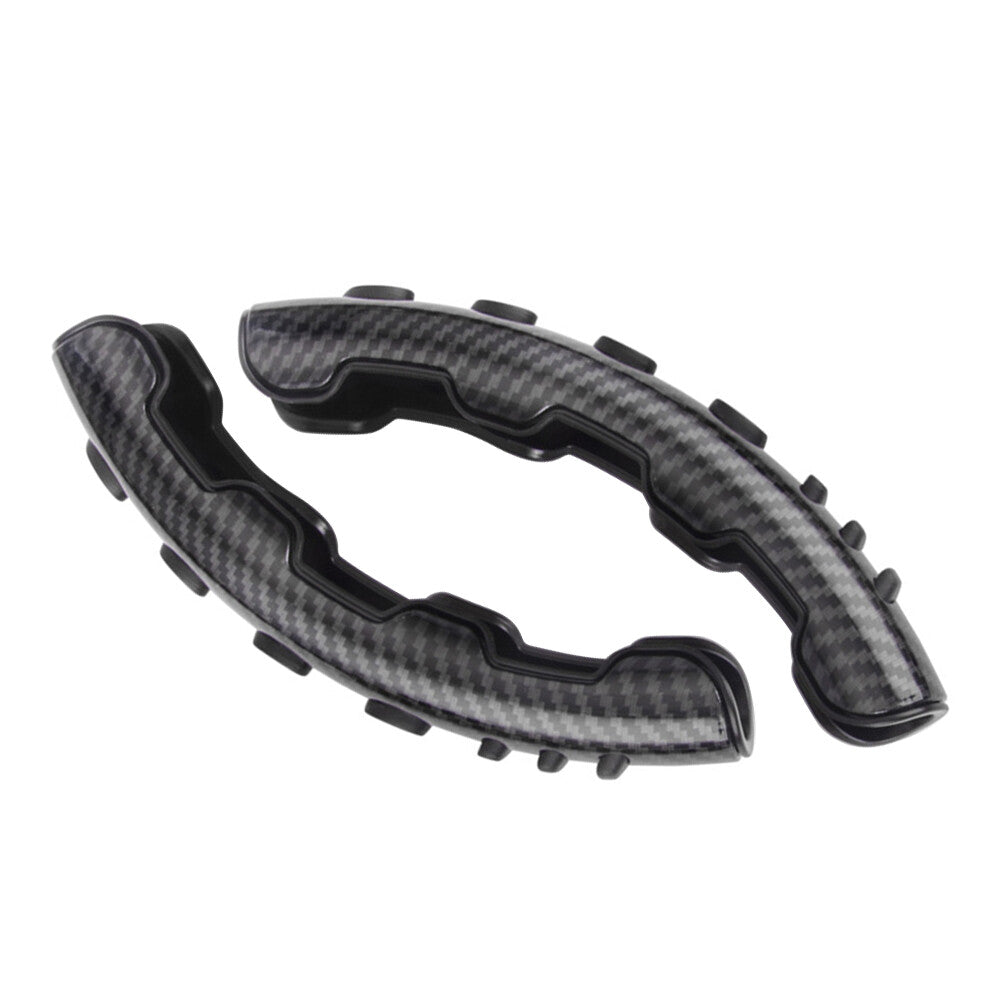 2x Carbon Fiber Steering Wheel Booster Cover Non-Slip Universal