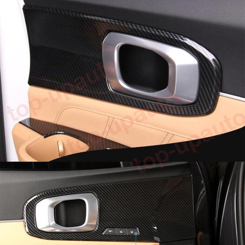 for Kia Sorento 2021-2023 ABS carbon Interior Door Handle Panel Cover Trim 4PCS