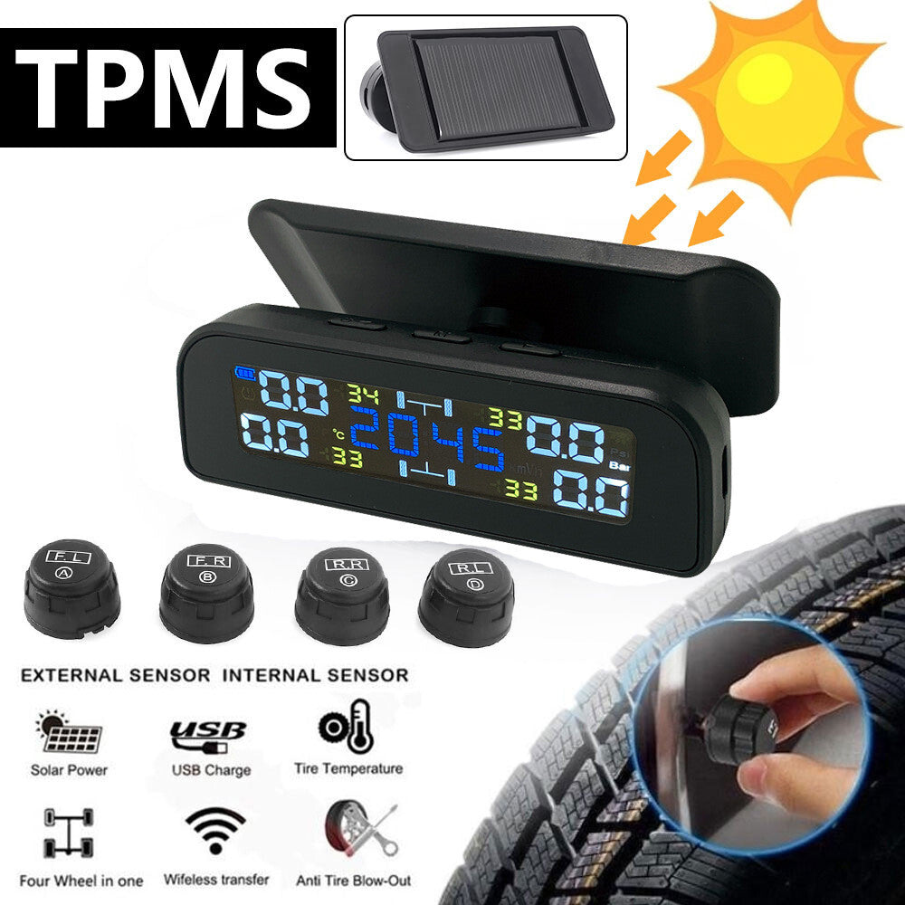 For Car Off-road TPMS Tyre Pressure Monitoring System W/4 External Sensors