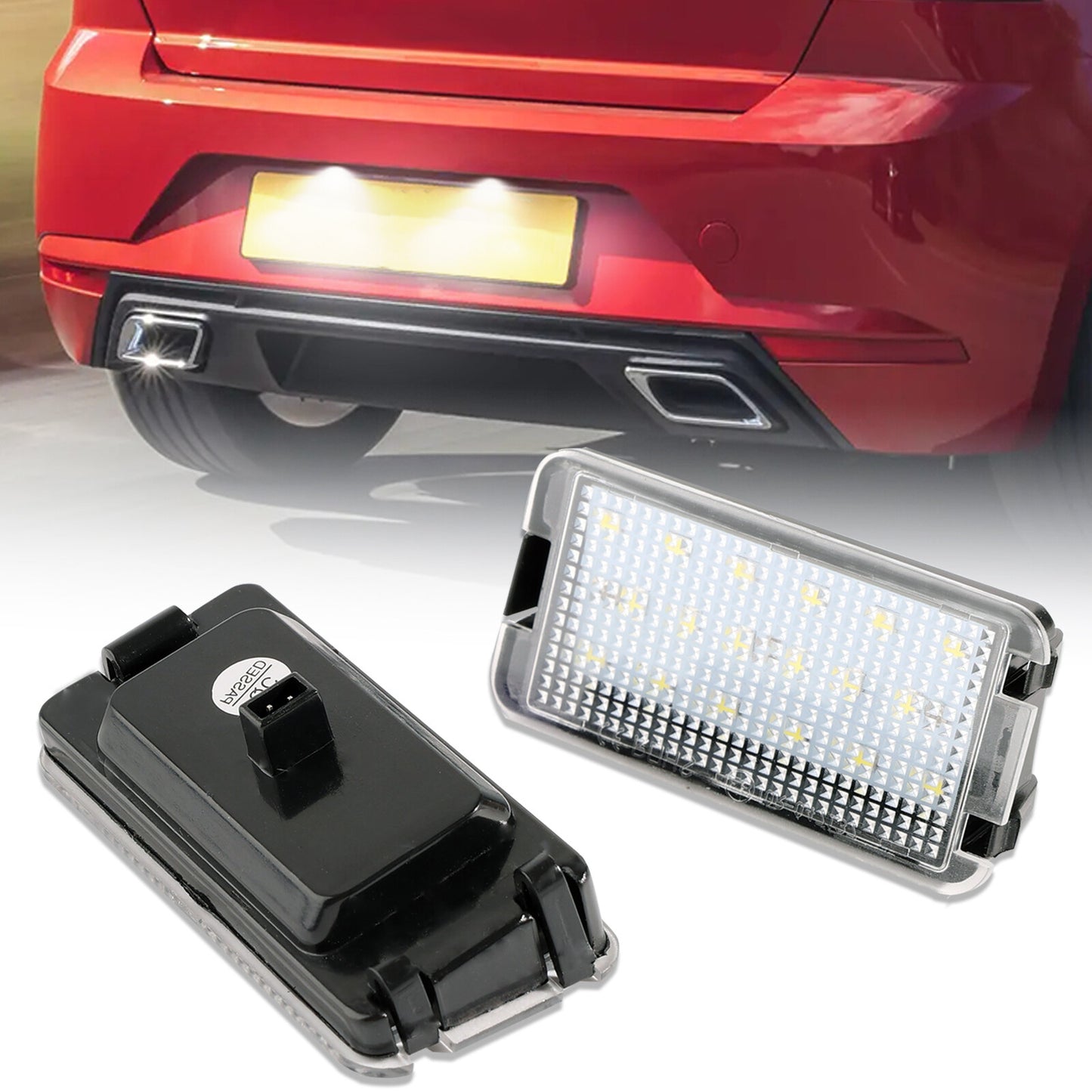 2 Canbus LED License Number Plate Light White for Seat Ibiza Toledo Leon Cordoba
