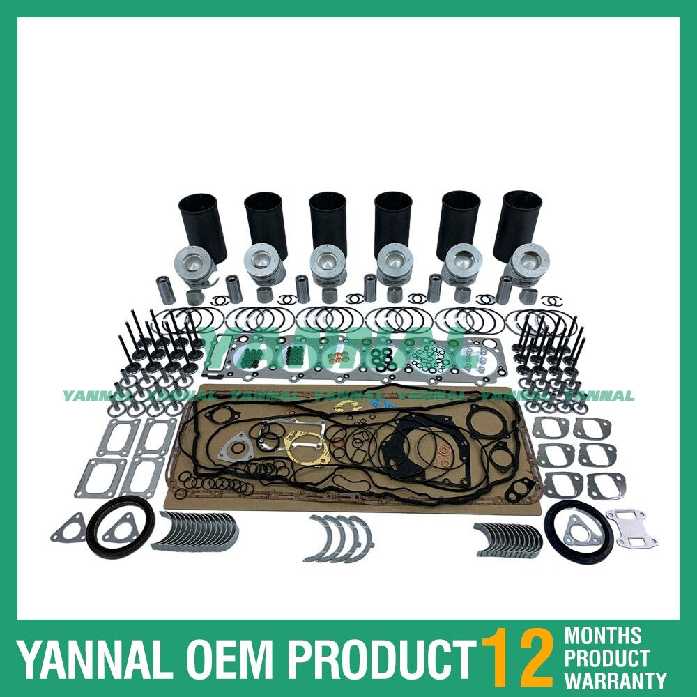 new for Isuzu 6HK1 6HK1T engine overhaul and rebuild kit with valves