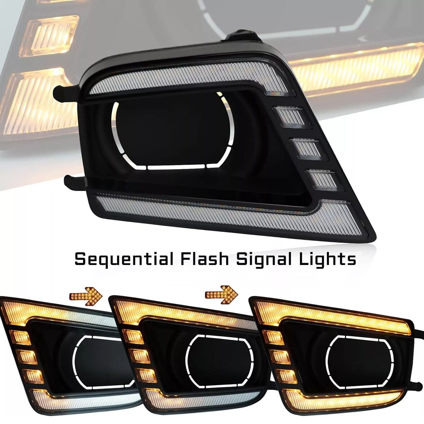 for TOYOTA Tacoma 2012-2015 LED Front Fog Lights Driving Lamps DRL Turning