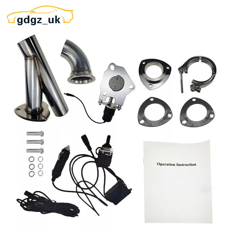 2.25 Stainless Exhaust Valve Control Motor Dump Valve Kit Manual Switch