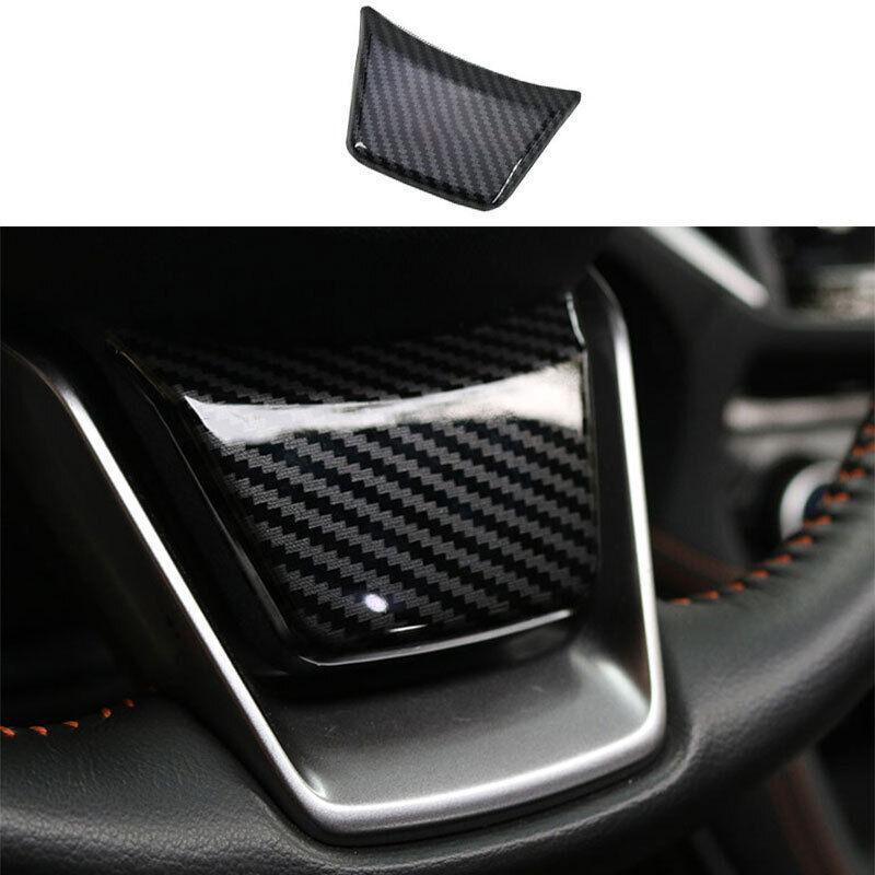 Carbon Fiber Steel Steering Wheel U-Type Cover Trim for Subaru Crosstrek 19-2023