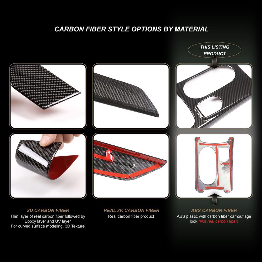 For G-Class W463 G500 G55 07-18 Carbon ABS Dashboard Center A/C Vent Cover Trim