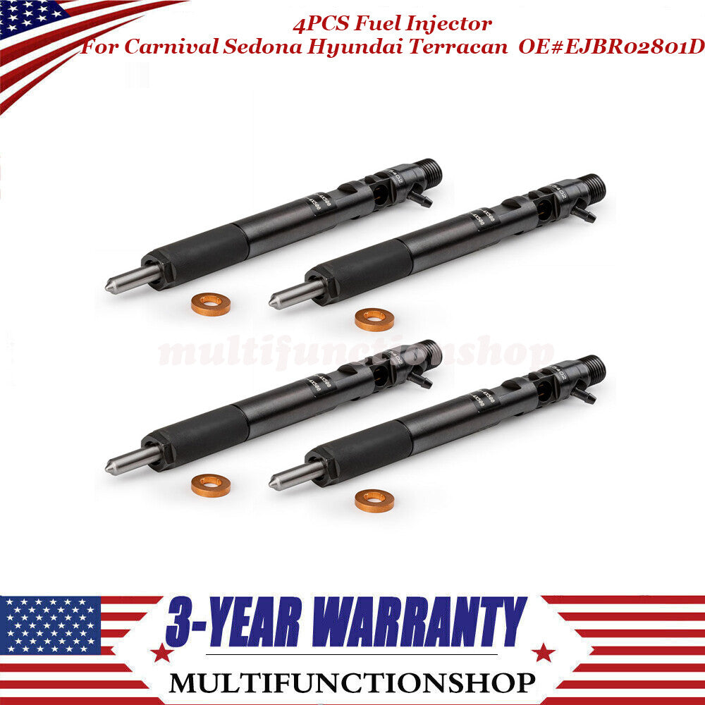 4PCS Fuel Injector EJBR02801D For Carnival Sedona for Hyundai Terracan 33801-4x500