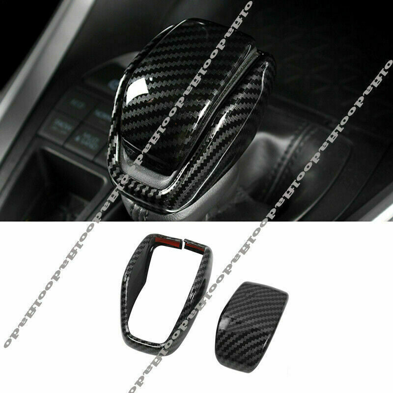 Carbon Fiber Inner Gear Shift Knob Cover Trim for Toyota Highlander 2020-2023