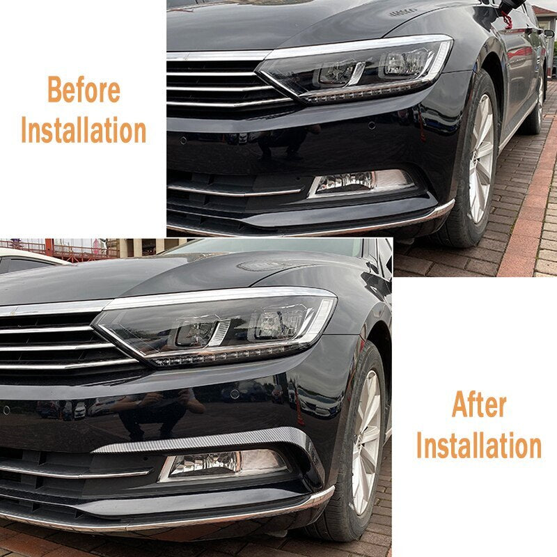 Pair Front Fog Light Cover Sticker Grille for VW for Passat B8 Variant 2016-2020