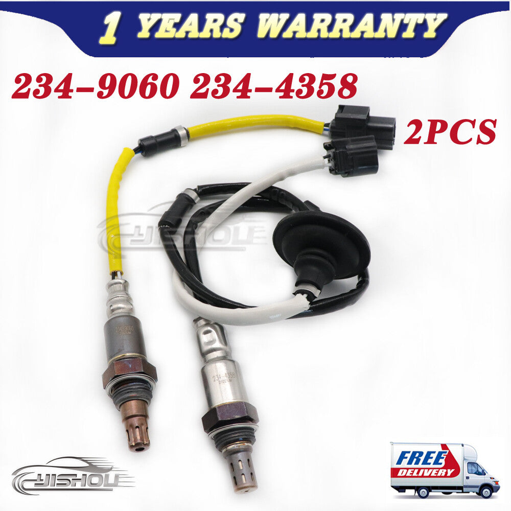 Two-pack of upstream and downstream oxygen (O2) sensors suitable for 2014-2015 for Honda for Civic 1.8L models.