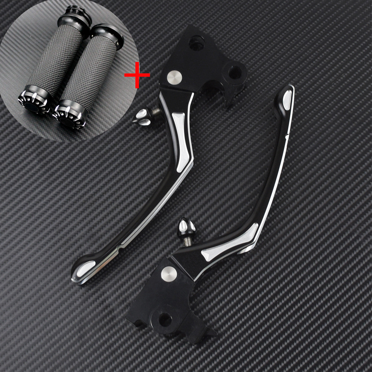 1 Handlebar Grips + Brake Clutch Lever Set Fit For Sportster XL 2014-2021