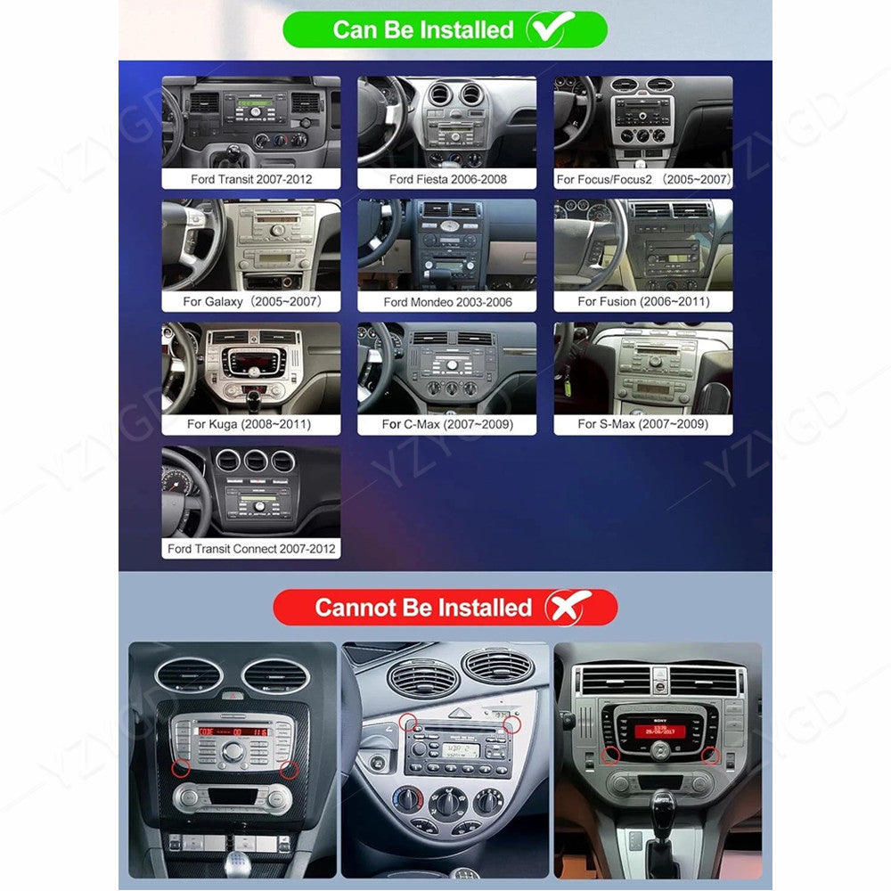 for Ford Transit Connect 2010-2012 Android 14 Carplay Car Stereo Radio 2+32G GPS