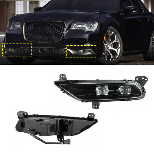 Pair Front Bumper Lamp Fog Light LED For 2015-2020 for Chrysler 300
