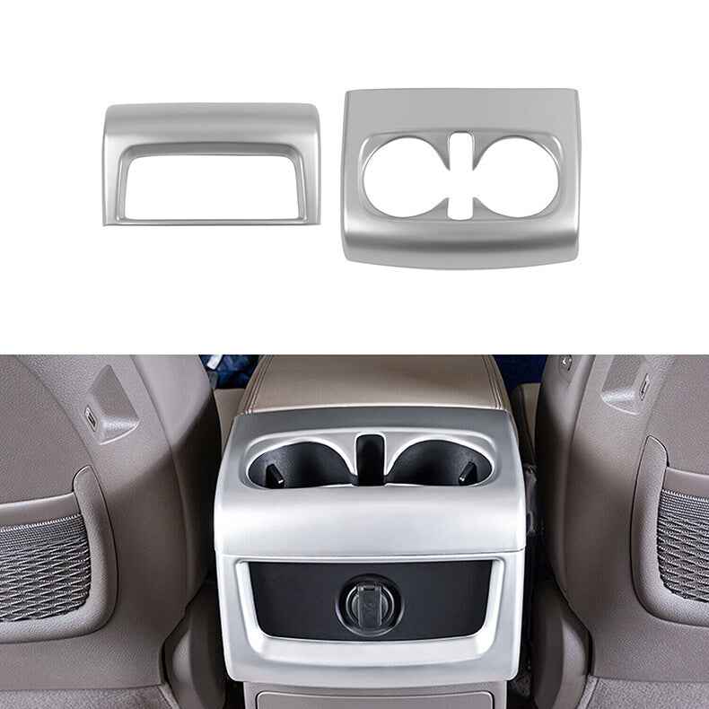 for Kia Carnival 2022-2023 Silver Inner Rear Water Cup Holder Frame Cover Trim