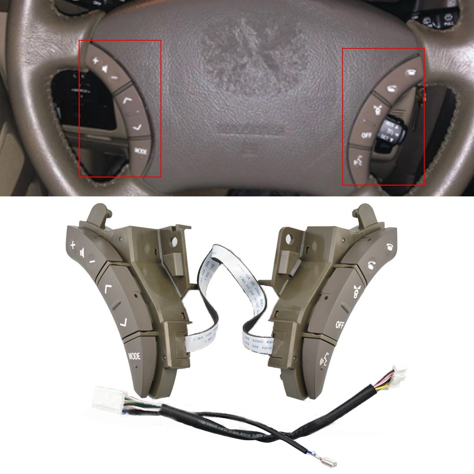 Brown Car Steering Wheel Switch for Toyota Highlander for Land Cruiser for Lexus AT