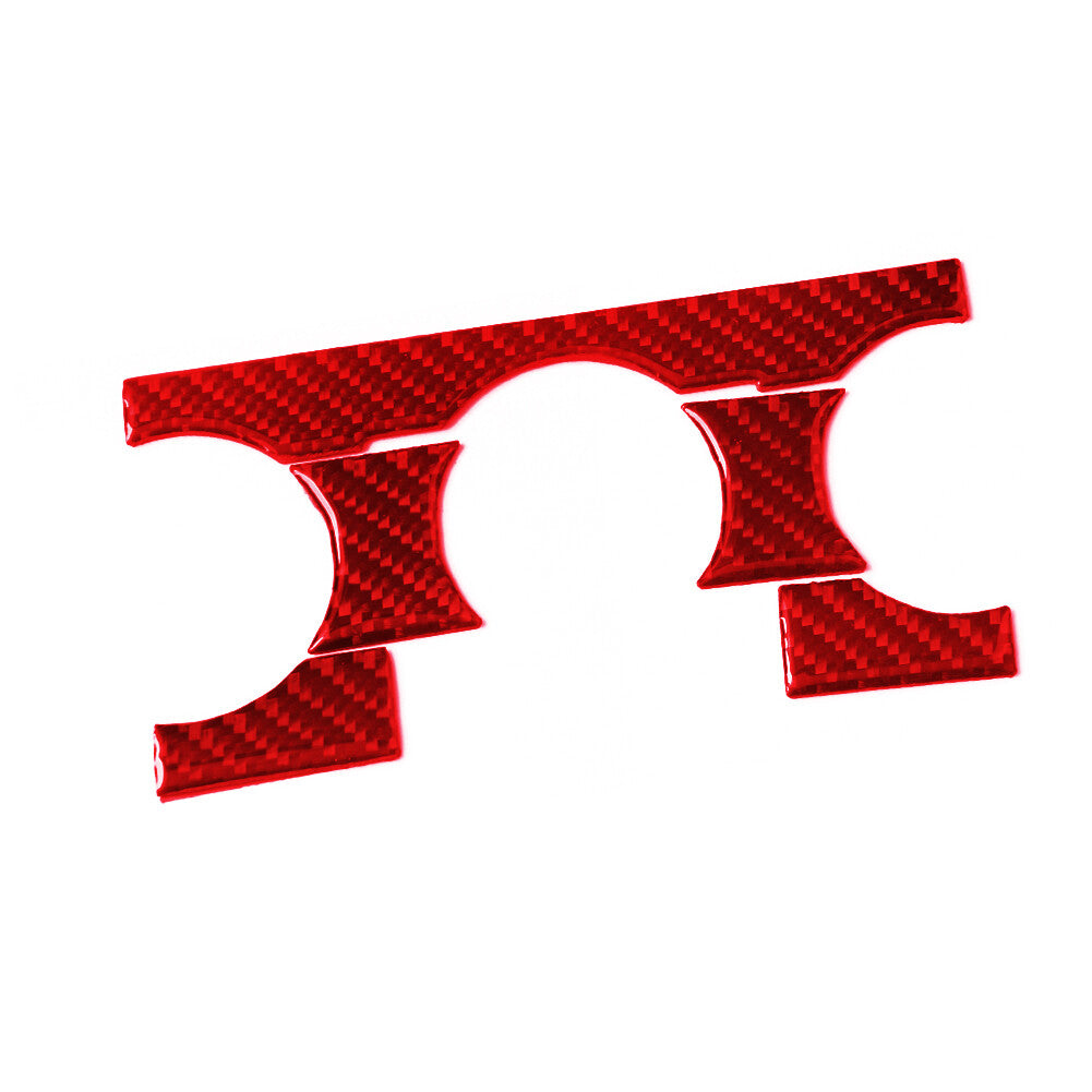 5Pcs Red Carbon Fiber Manual Climate Control Cover Trim for Chrysler 300 2005-07