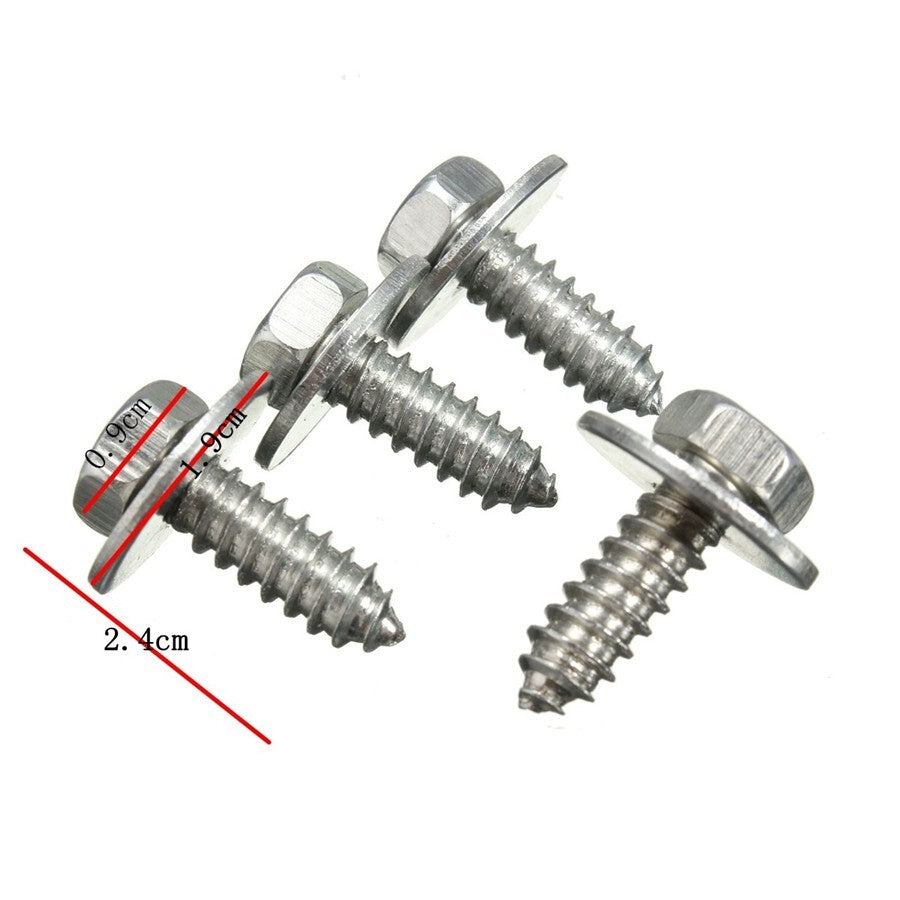 40x Metal Car Screw Body Fender Bumper Retainer U Nut Clips Gasket Fastener Kit
