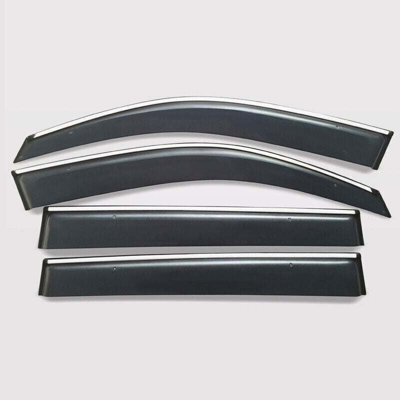 for Mitsubishi ASX 2011-2019 Window Visor Sun Rain Guard Deflector W/Chrome 4Pcs