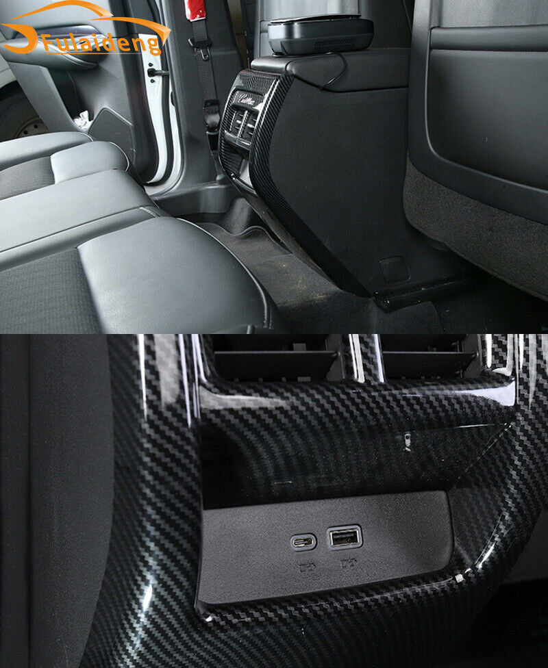 for Cadillac XT4 2018-2021 Carbon Fiber ABS Car Rear Air Outlet Vent Frame Cover