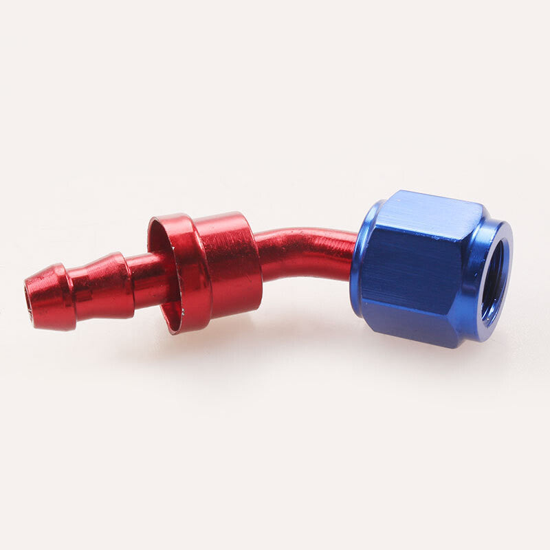 4AN AN4 45Degree Push Lock Hose End Barb Fitting/Adaptor Push-On Hose Fitting