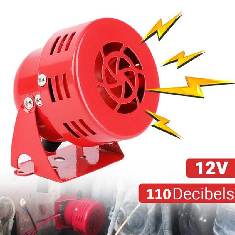 Red DC 12V Styling Metal Motor Siren Motorcycle Driven Air Siren Siren Horn