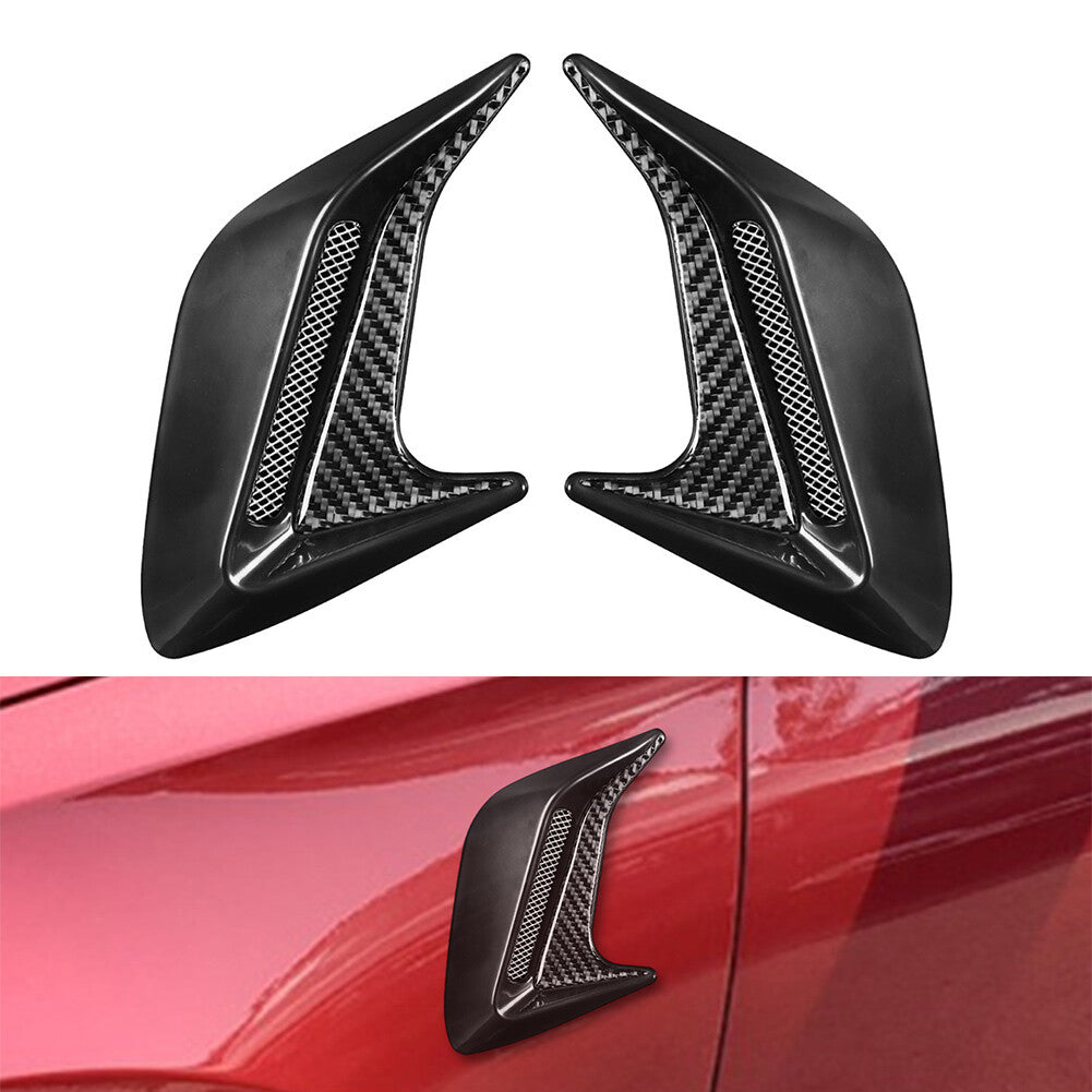 Side Vent Air Flow Fender Intake Dekoratives Universal Auto-Carbon-Faser-Schwarz