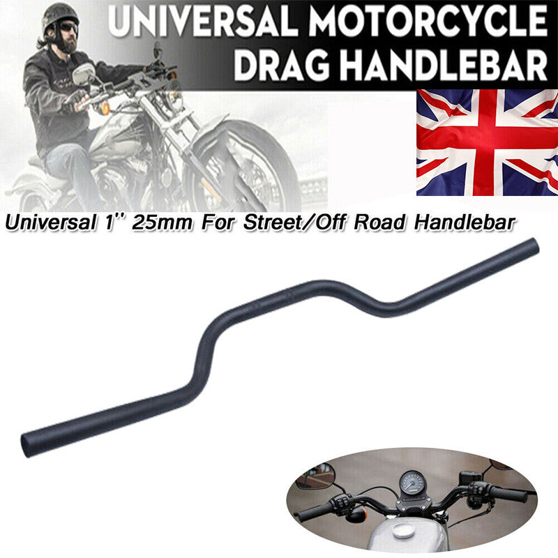 Motorcycle Handlebars Black Motorbike Bars 25mm 1 inch Drag Bars Universal