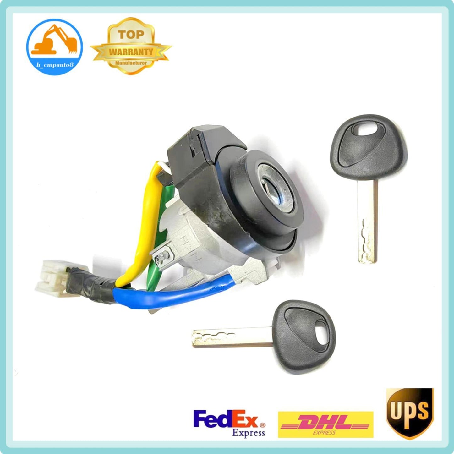 Ignition Lock Cylinder 81900-M7E00 w/Keys for Kia 19~21 Forte 20~22 Soul Seltos