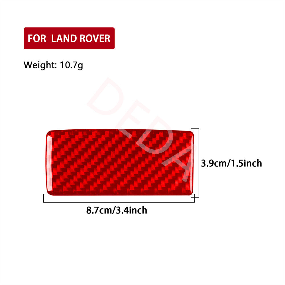 Red Carbon Glove Box Handle Panel Cover for Land Rover Discovery Sport 2015-2019