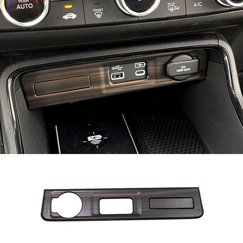 for Honda CR-V 2023-2024 Wood Grain Inner Console Cigarette Lighter Panel trim