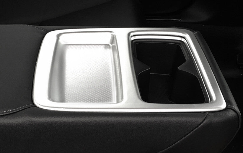 Rear Water Cup Holder Panel Trim 1 for Honda Accord 10th 2018-2022 Sliver Matte