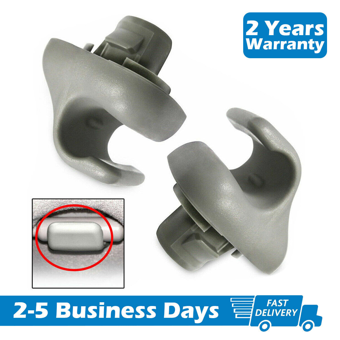 2xx Sun visor bracket hooks and clips suitable for Honda for Civic , Accord, Odyssey, CR-V, grey.