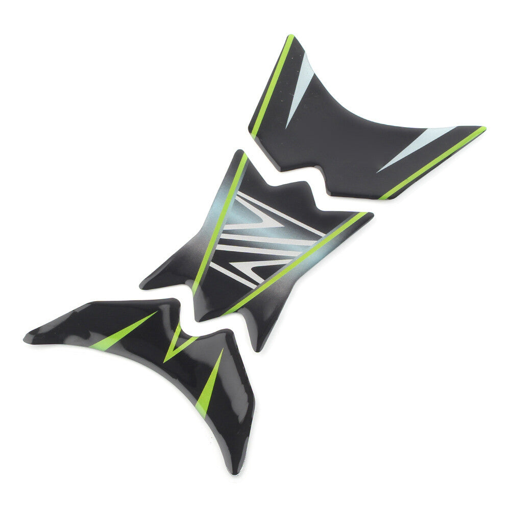 Motorcycle 3D Tank Pad Protector Decal Sticker for Kawasaki Z1000 Green