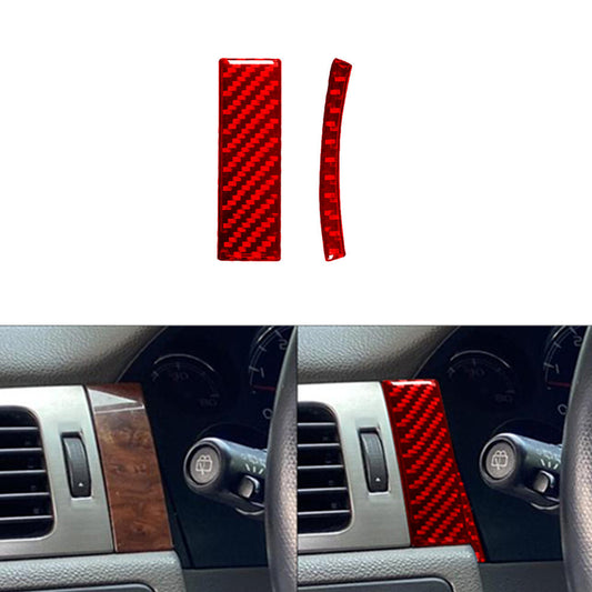 Red Carbon Fiber Left Of Speedometer Trim For Silverado/tahoe/ for sierra 2007-2014