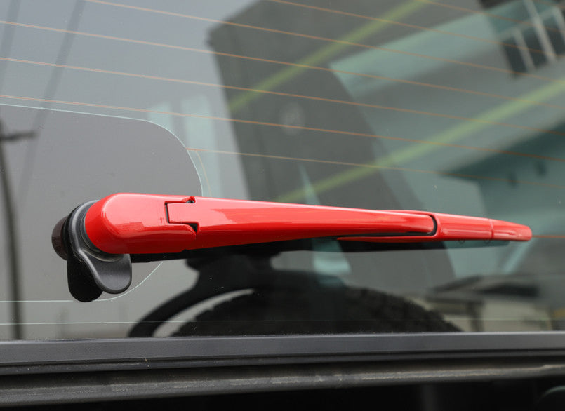 Red trim on front and rear windshield wipers for Jeep for Wrangler JL