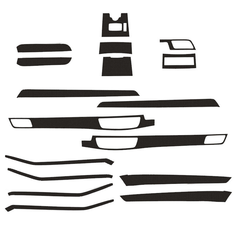 Black 5D Interior Cover Trim Sticker Kit Fit for Mercedes Benz E Class W212