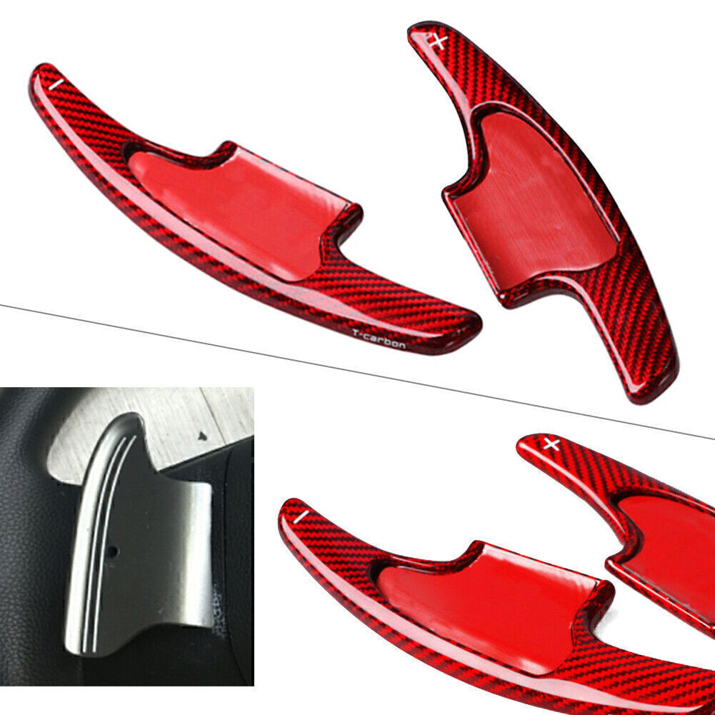 Car Steering Wheel Shift Paddle Extension Carbon Fiber Red for HONDA 2018