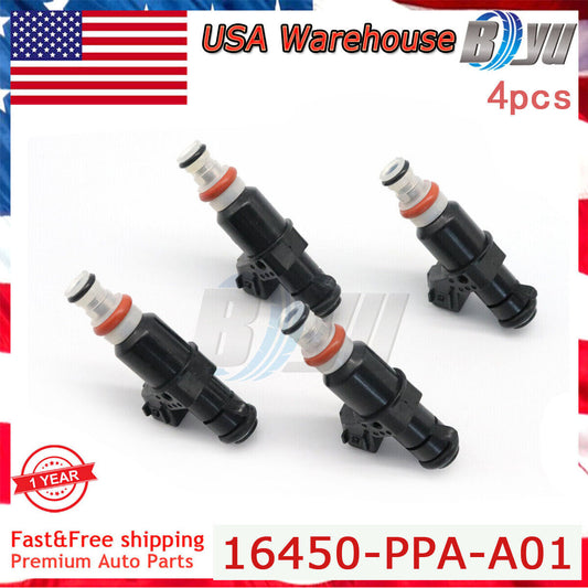 4PCS 16450-RAA-A01 Fuel Injectors for Honda Accord 2.4L 2003-2007 US 16450RAAA01