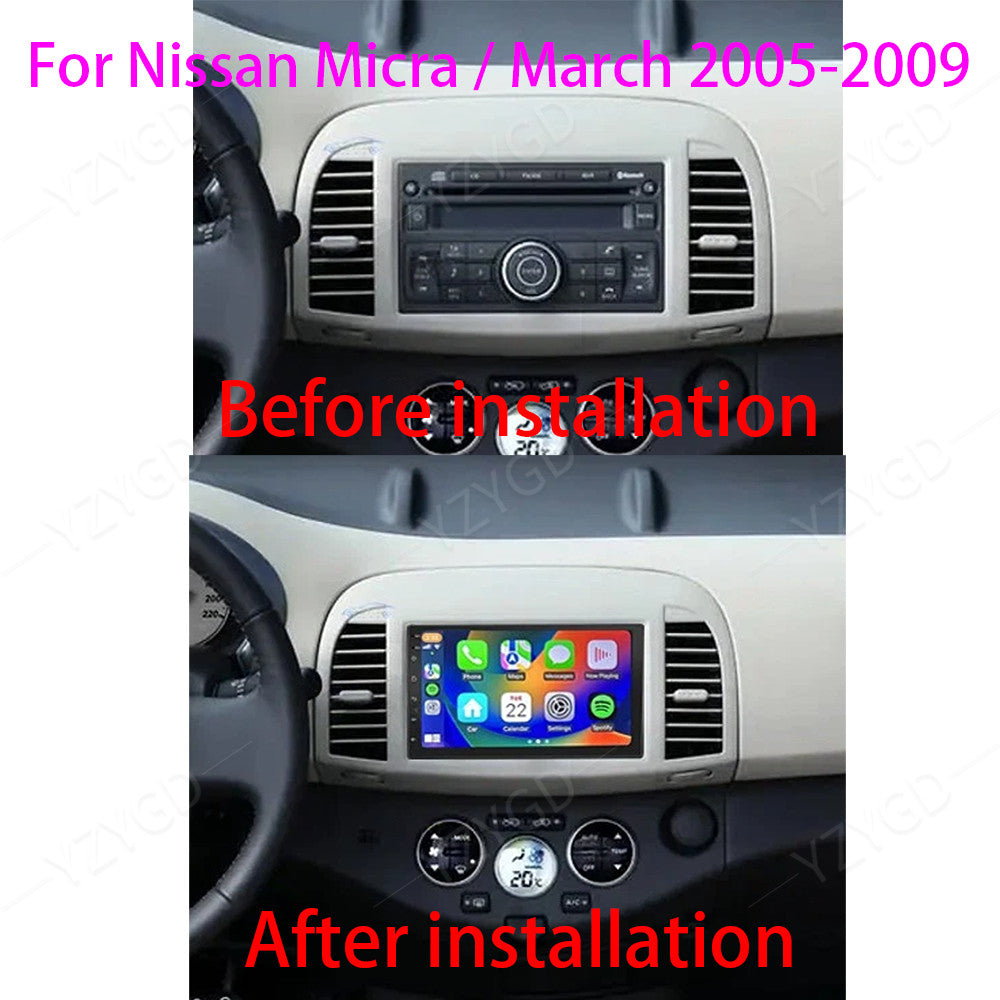 for Nissan Micra/March 2005-2009 7inch Android Auto CarPlay Stereo Car Radio GPS