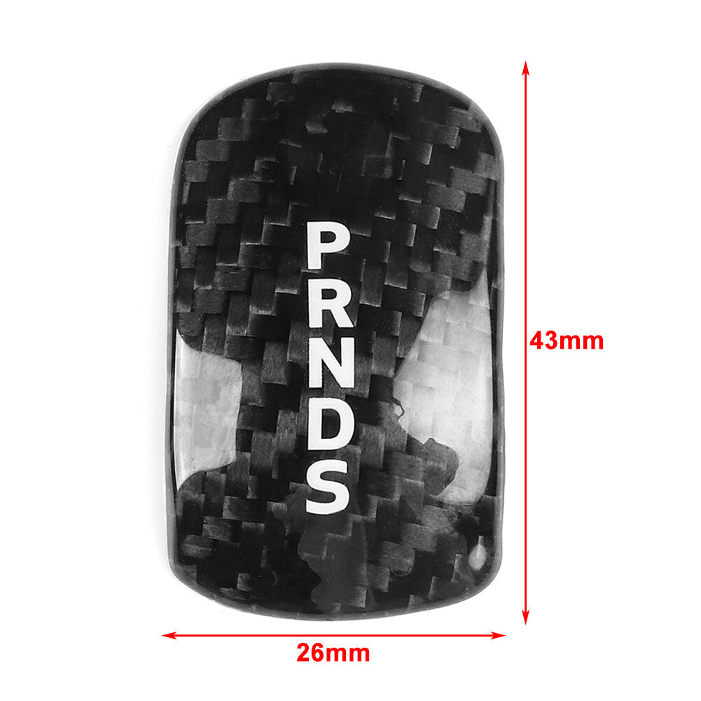 Gear Shift Knob Cover Head Trim for Ford for Mustang 2015-2023 Carbon Fiber Black