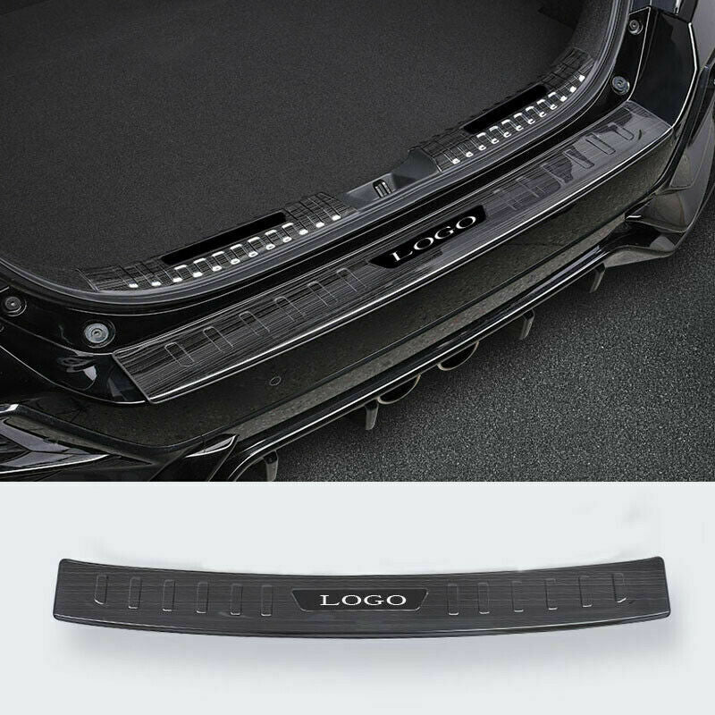 Black S.Steel Outer Rear Bumper Guard Sill Plate Cover for Honda for Civic 2016-2021