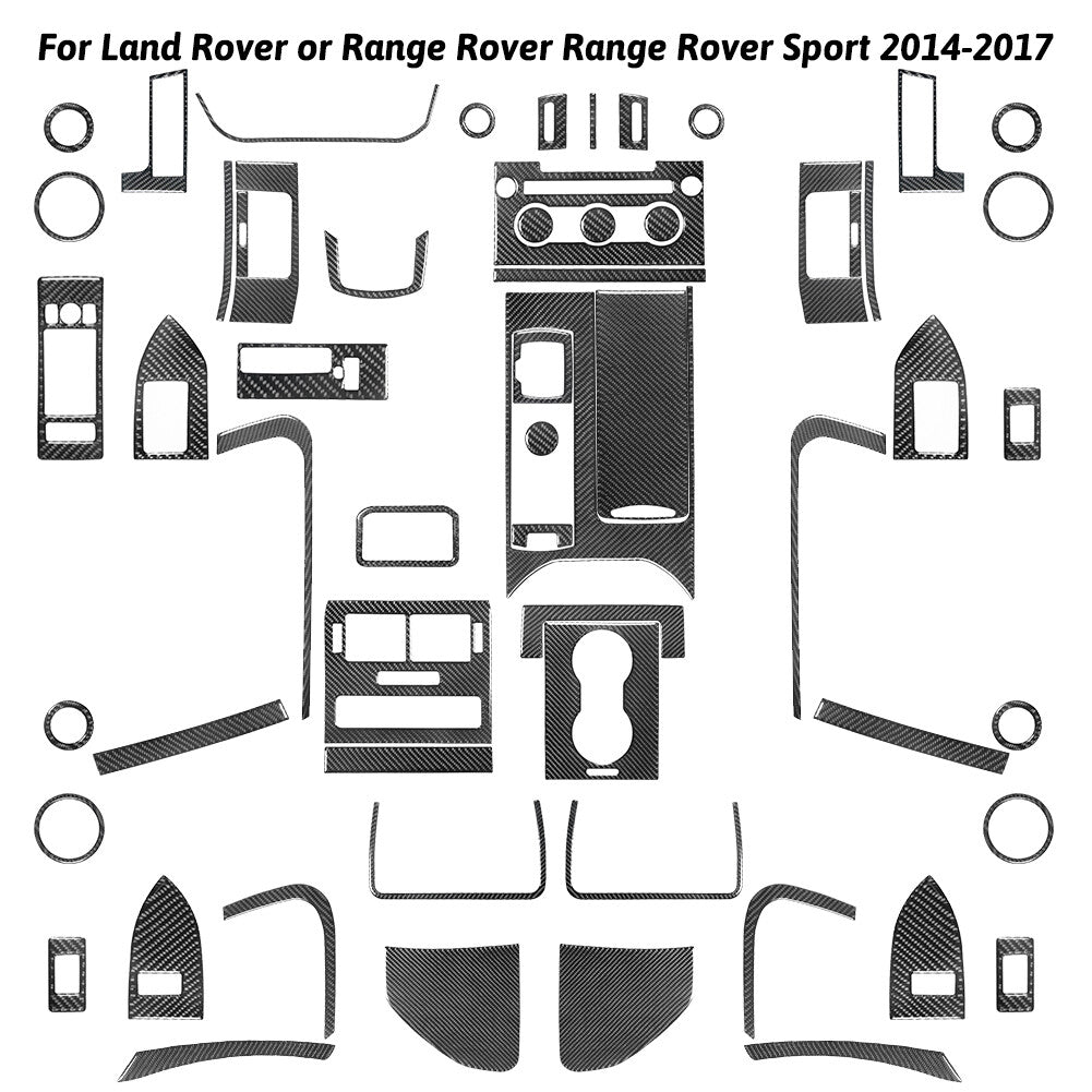 59Pcs Carbon Fiber Interior Full Cover Trim For Land for Range Rover Sport 2014-2017
