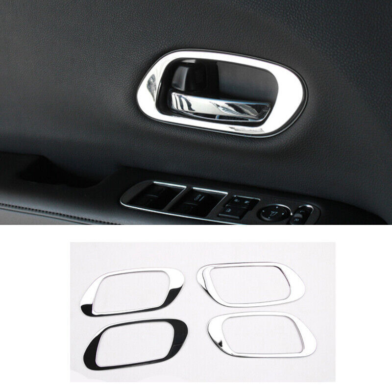 for Honda HR-V HRV 2016-2022 Chrome Steel Car Inner Door Handle Bowl Frame Trim