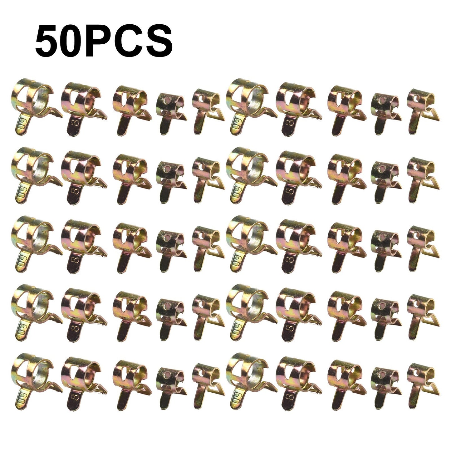 5-9mm Fastener Spring Clips Clamps Fuel Water Line Hose Pipe Air Tube Supplies