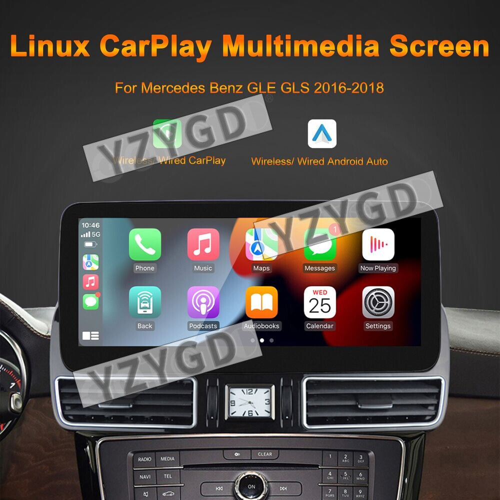 for Mercedes-Benz GLE GLS 2015-18 Android 12.3 CarPlay Screen Multimedia Player