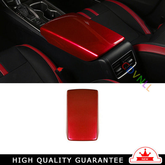 Middle Console Armrest Box Cover Trim for Honda Accord 10th 2018-22 Bright Red
