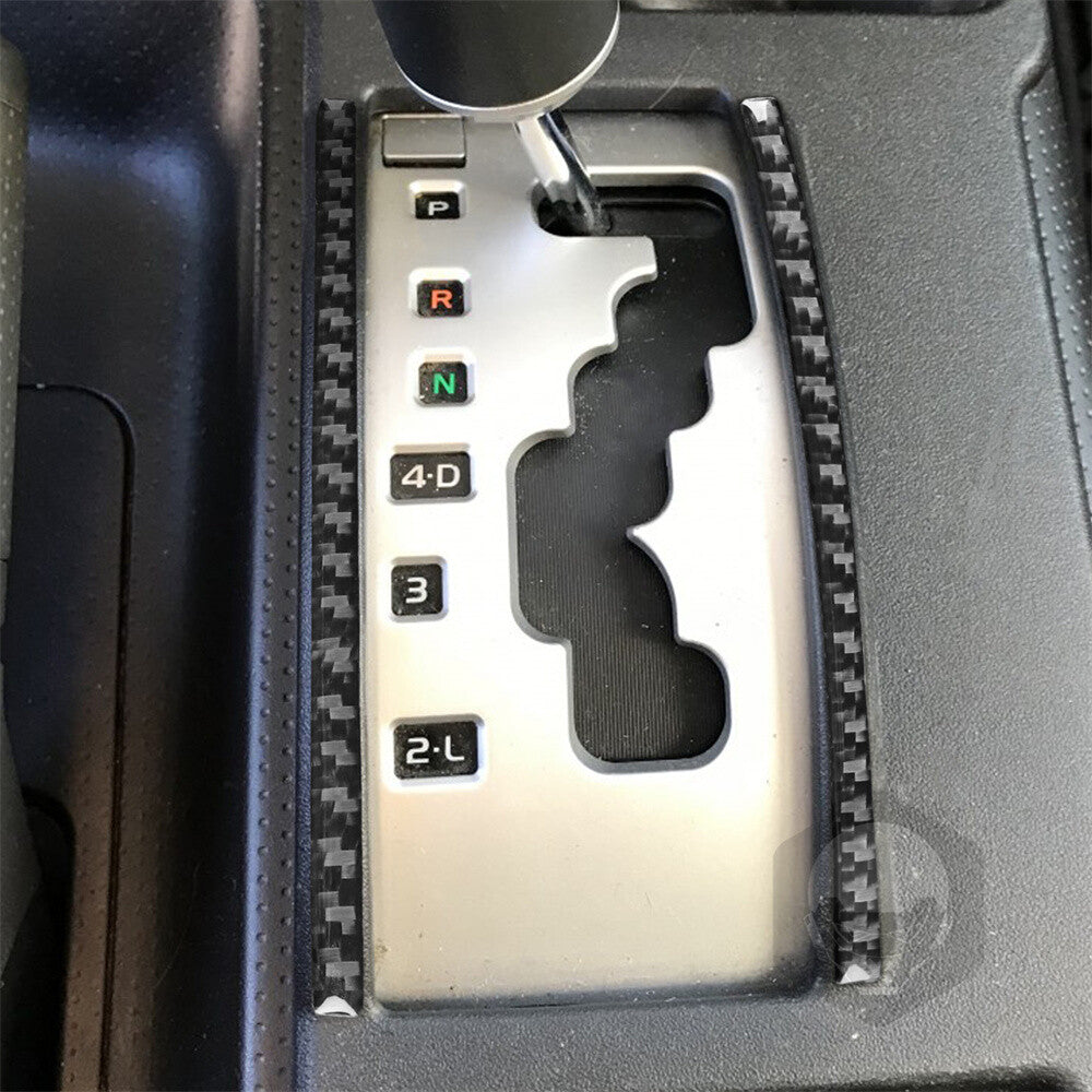 Carbon Fiber Automatic Gear Shift Side Strips Trim For Toyot@ FJ Cruiser 2007-21